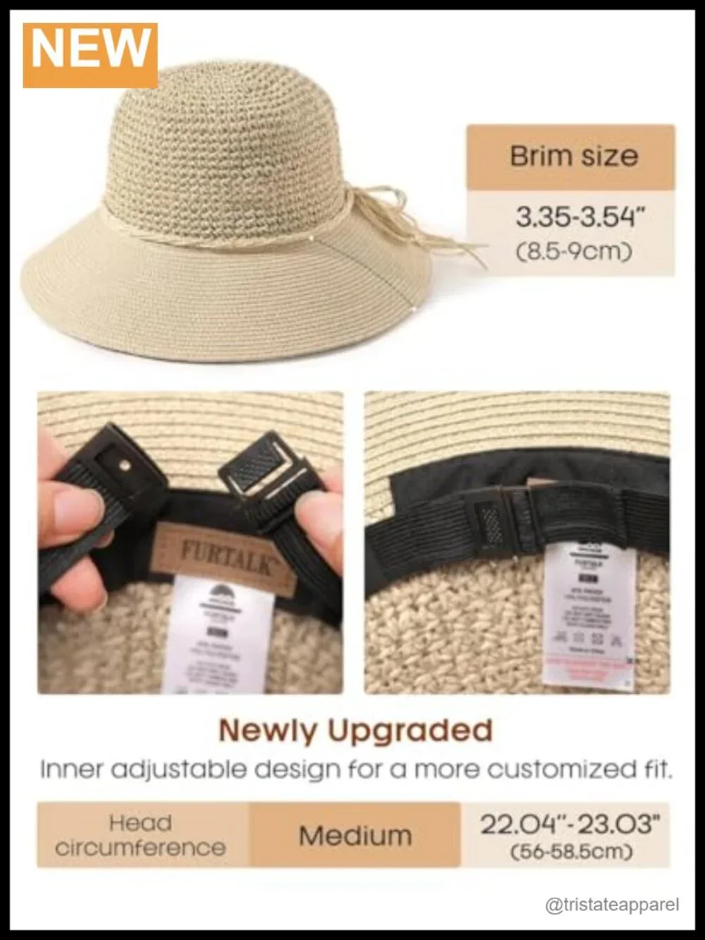Wide Brim Paper Straw Sun Hat for Women Summer Beach Travel Foldable with Chin